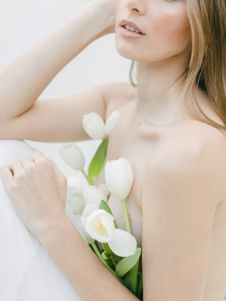 By Bhavika Bridal fashion spring white tulip wearable flowers