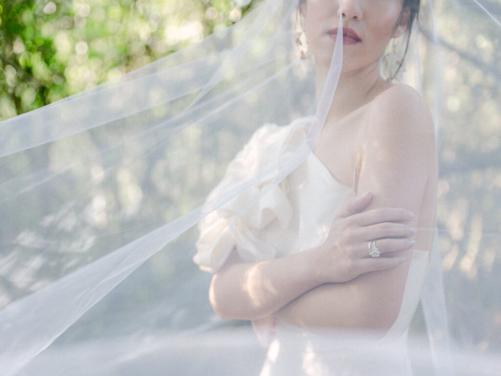 Bride with wedding veil