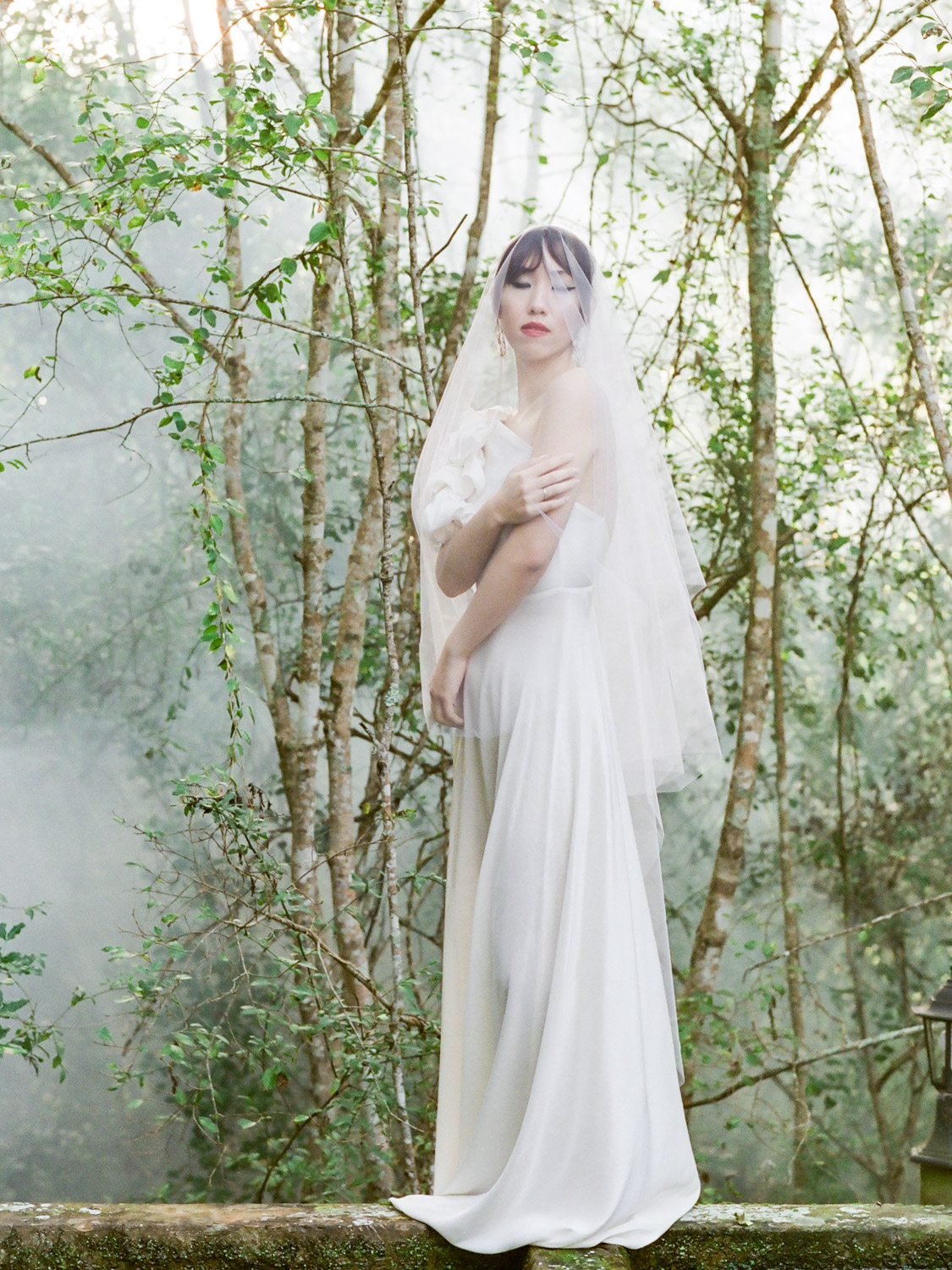 Bride in Wedding gown with veil